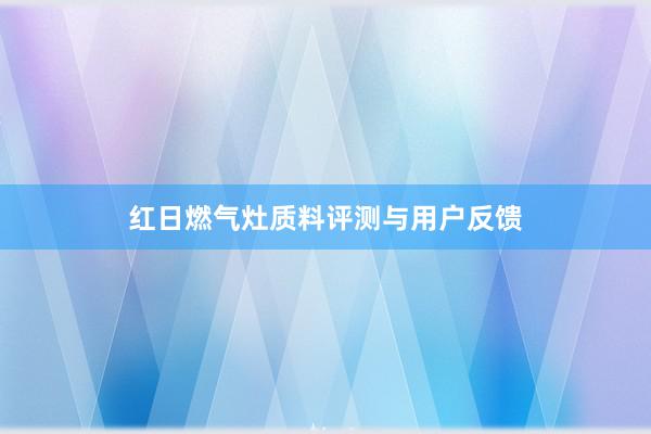 红日燃气灶质料评测与用户反馈